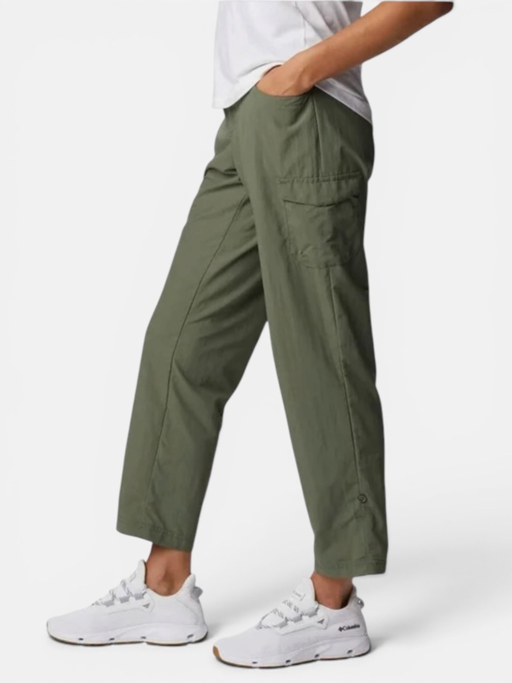 Columbia Olive Green Nylon Hiking Pants Size Medium